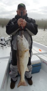 Glen and 28lb Bull redfish in venice La