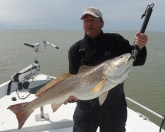 Greg and little 28lb Bull Redfish in Venice LA