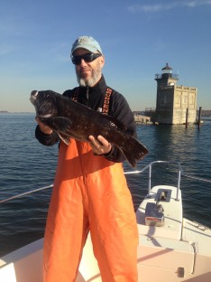 Adam with a 7 1/2 lb. Blackfish